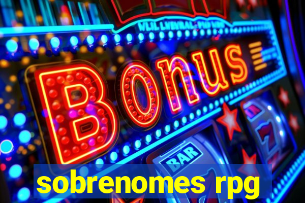 sobrenomes rpg